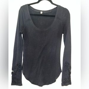 Free People Long Sleeve Black Women's Medium